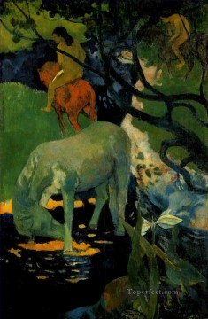 ポール・ゴーギャン Painting - 白い馬 ポスト印象派 原始主義 ポール・ゴーギャン
